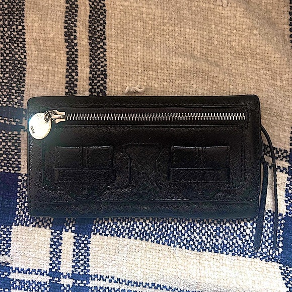 Rare Vintage Authentic Chloe Black Saskia Leather Long Wallet - Excellent Cond - Picture 2 of 14